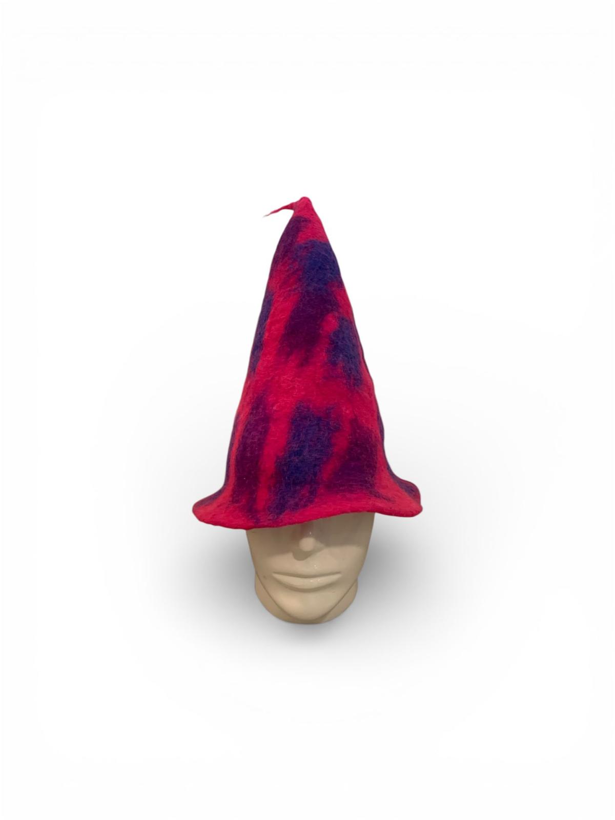 Fuchsia Wizard Swirl Design Sauna Hat