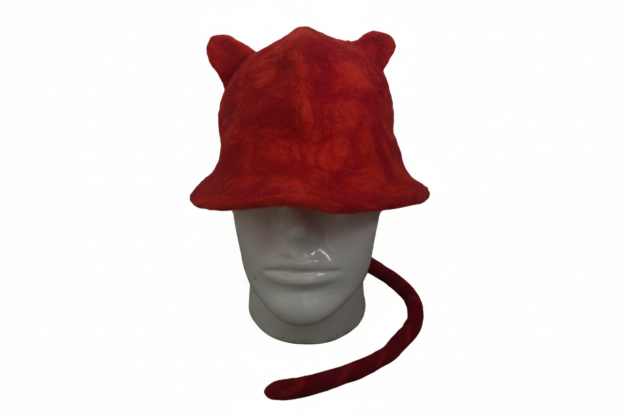 Orange Cat Design Sauna Hat