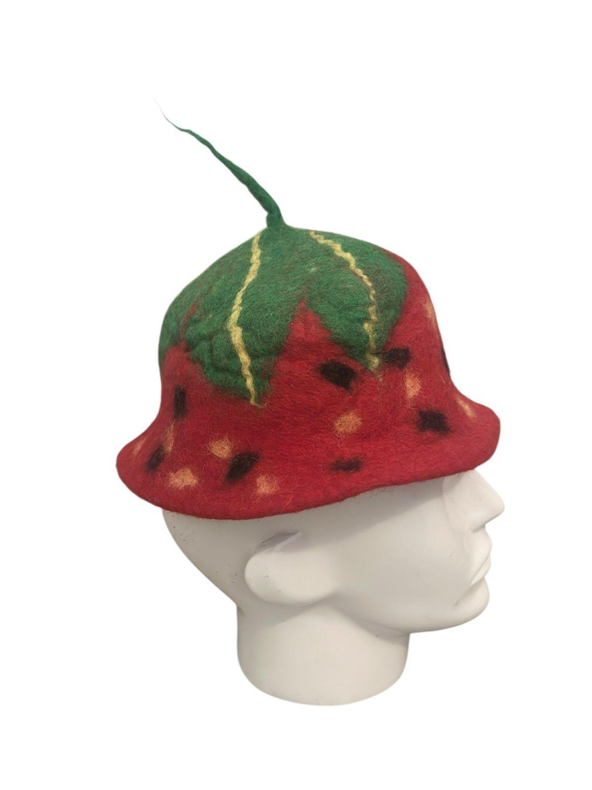 Simple Strawberry Design Sauna Hat