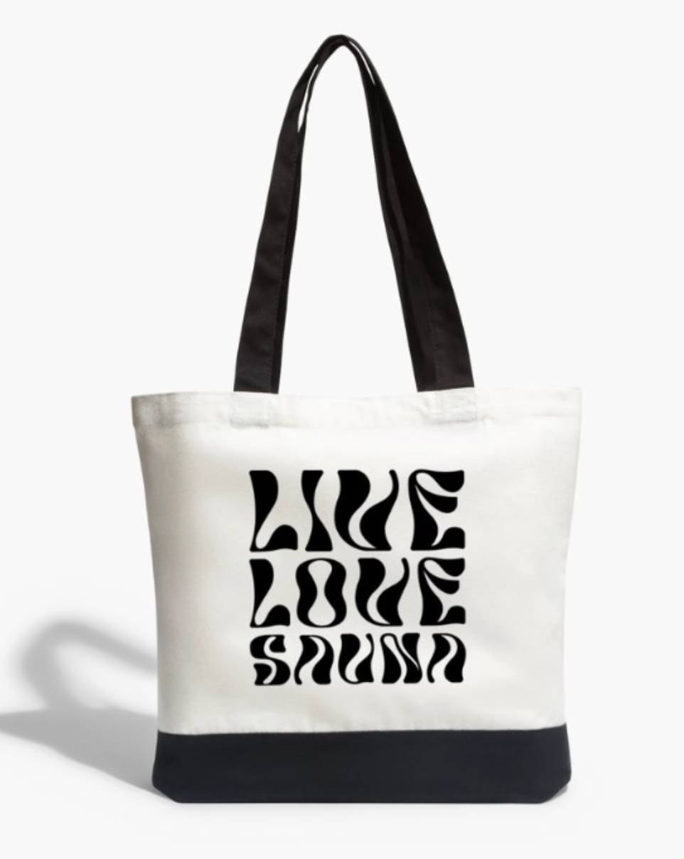Live, Love, Sauna -sauna bag