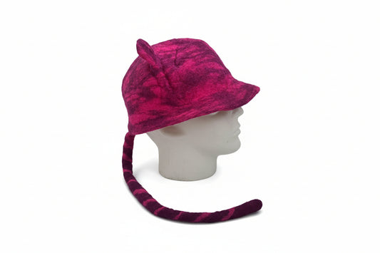 Pink Cat Design Sauna Hat